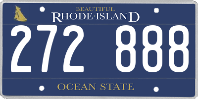 RI license plate 272888
