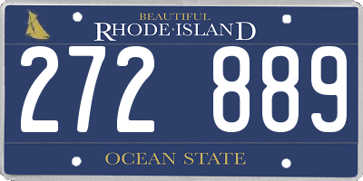 RI license plate 272889