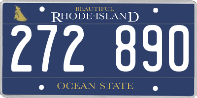 RI license plate 272890