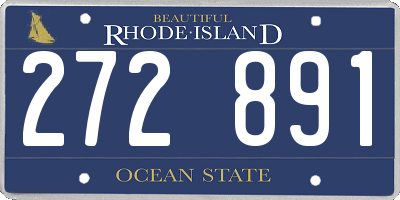 RI license plate 272891
