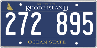 RI license plate 272895