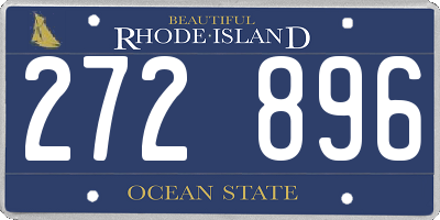 RI license plate 272896