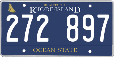 RI license plate 272897