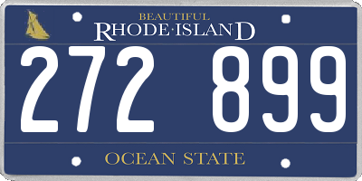 RI license plate 272899