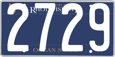 RI license plate 2729