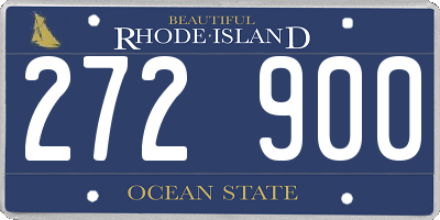 RI license plate 272900