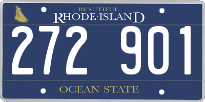 RI license plate 272901