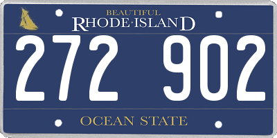 RI license plate 272902