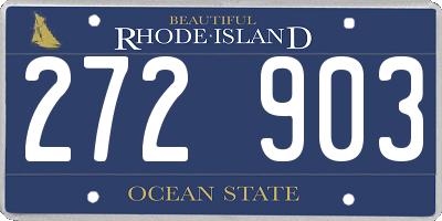 RI license plate 272903