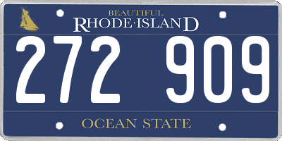 RI license plate 272909