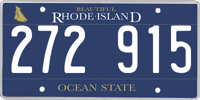 RI license plate 272915