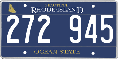 RI license plate 272945