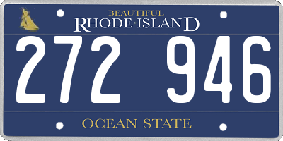 RI license plate 272946