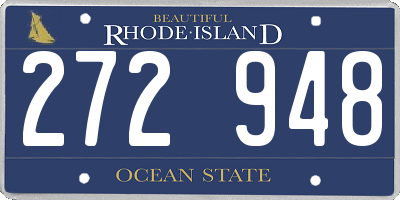 RI license plate 272948