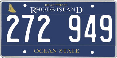 RI license plate 272949