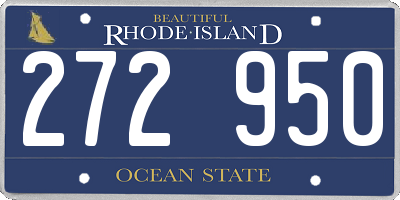 RI license plate 272950