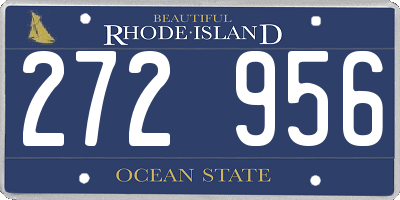 RI license plate 272956