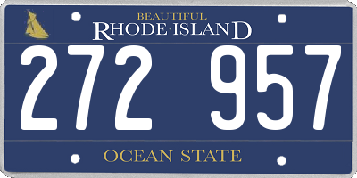 RI license plate 272957