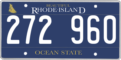 RI license plate 272960