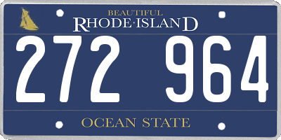 RI license plate 272964