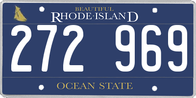 RI license plate 272969