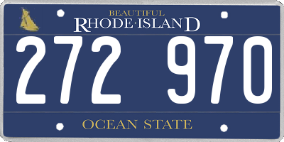 RI license plate 272970
