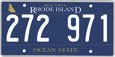 RI license plate 272971