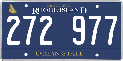 RI license plate 272977