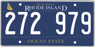 RI license plate 272979