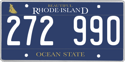 RI license plate 272990