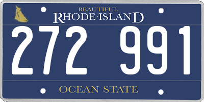 RI license plate 272991