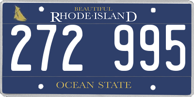 RI license plate 272995