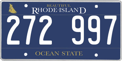 RI license plate 272997