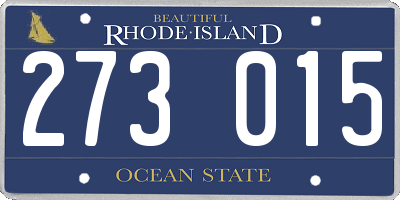 RI license plate 273015