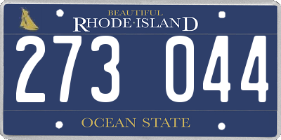 RI license plate 273044