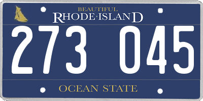RI license plate 273045