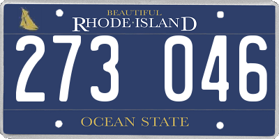 RI license plate 273046