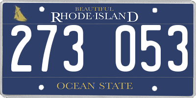 RI license plate 273053