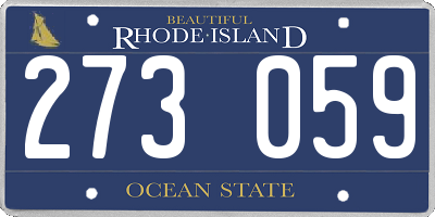 RI license plate 273059