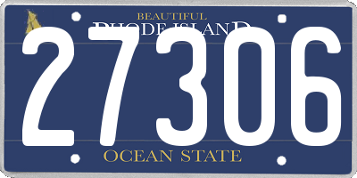 RI license plate 27306