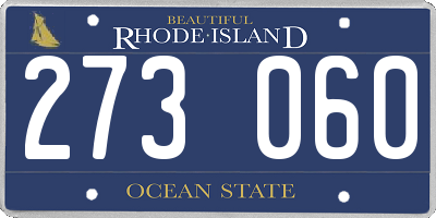RI license plate 273060