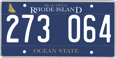 RI license plate 273064