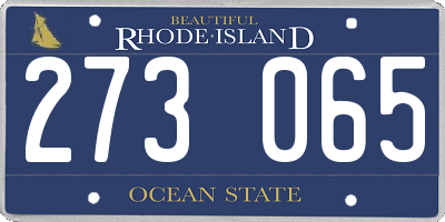 RI license plate 273065