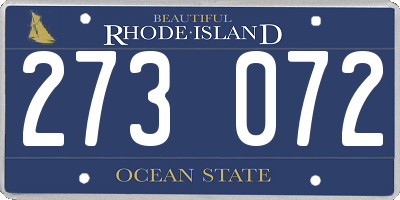 RI license plate 273072