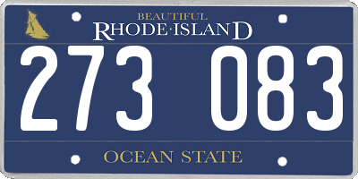RI license plate 273083