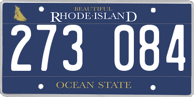 RI license plate 273084