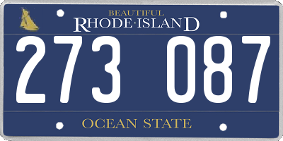 RI license plate 273087