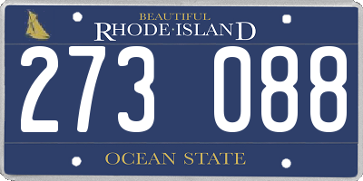 RI license plate 273088