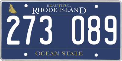 RI license plate 273089