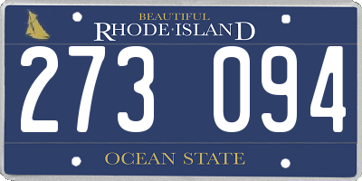 RI license plate 273094